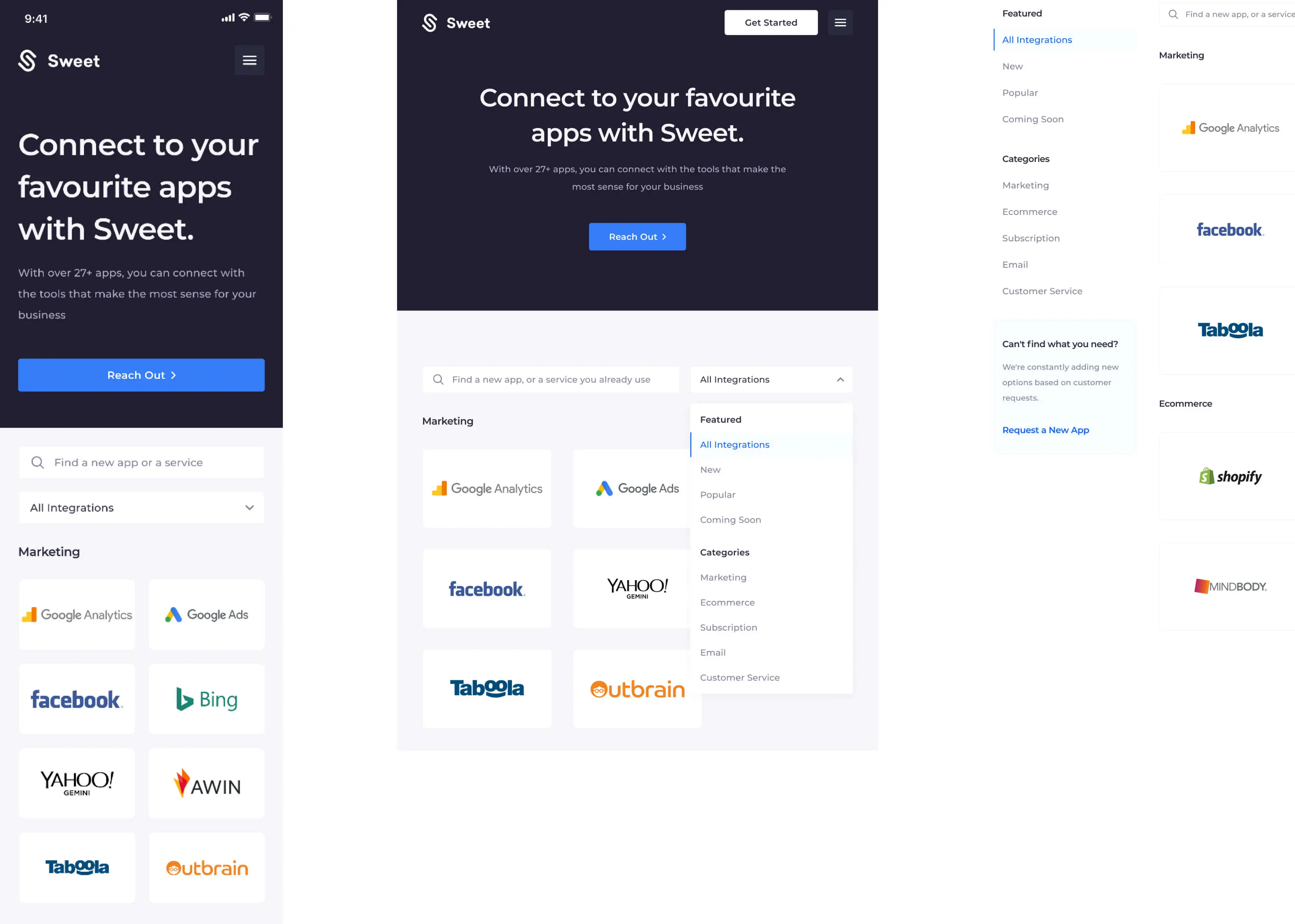 Website redesignfor Sweet Analytics. 23