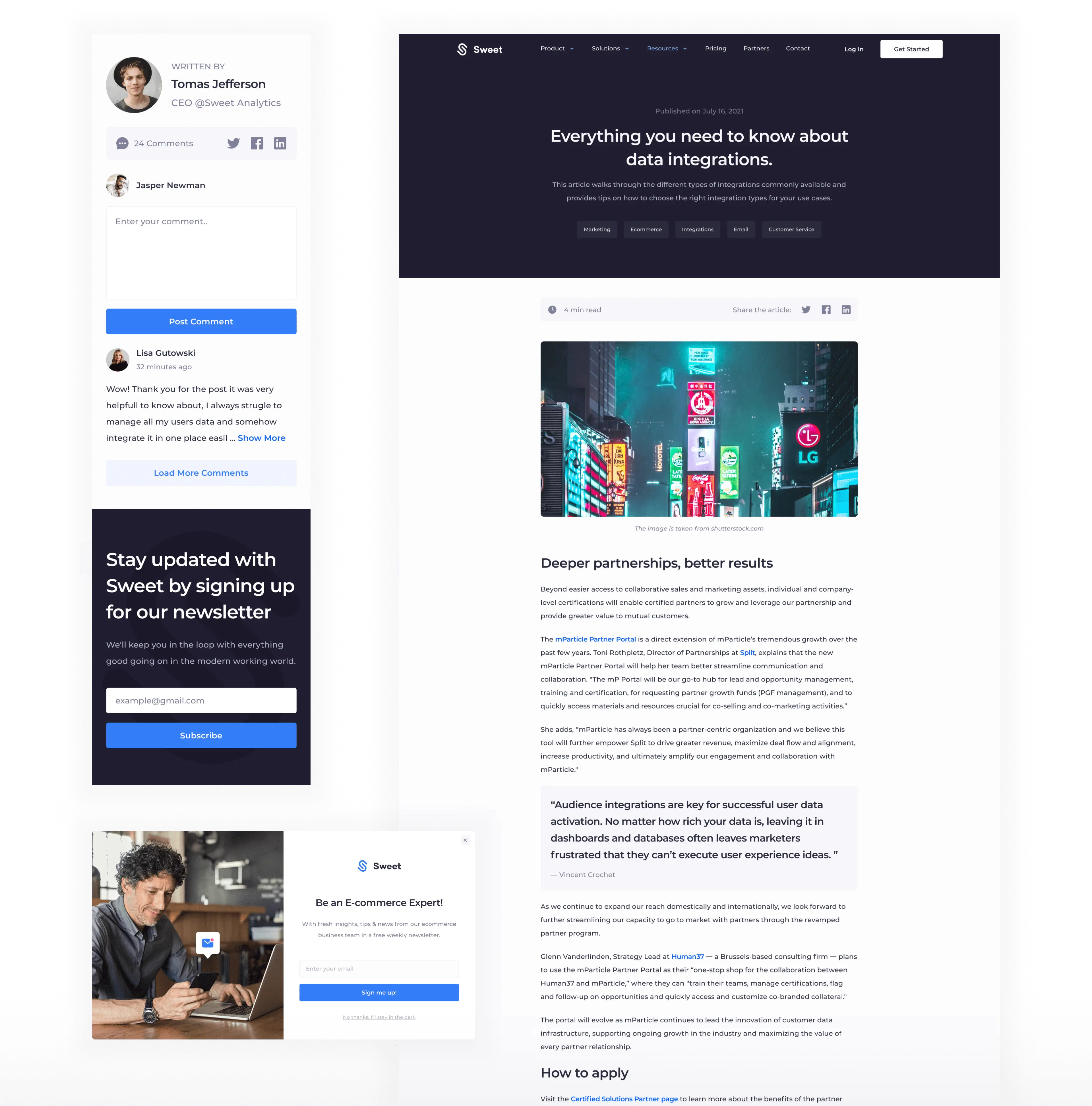 Website redesignfor Sweet Analytics. 25